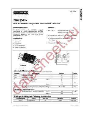 FDW2501N datasheet  